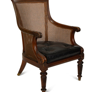A Regency Style Caned Library Chair 19TH 20TH 2a7cd3