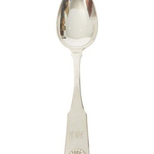 Eight American Coin Silver Place Spoons