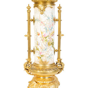 An English Porcelain Gilt Bronze