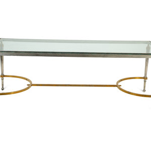 A Steel and Brass Low Table Attributed 2a7d35