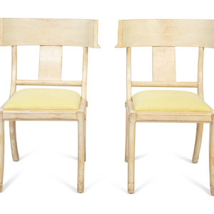 A Pair of Painted Klismos Chairs 2a7d3c