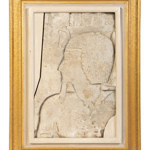 An Egyptian Limestone Carved Relief