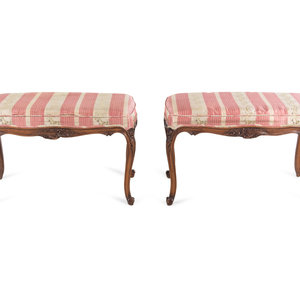 A Pair of Louis XV Style Walnut