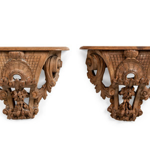 A Pair of French Carved Beechwood