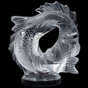 A Lalique Deux Poissons Figure 20th 2a7dac