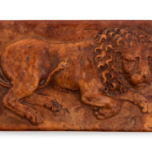 A Carved Burlwood Box
19th Century
the