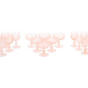 A Set of Pink Molded and Frosted 2a7df3