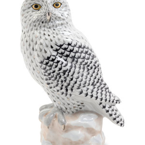 A Herend Porcelain Owl 20th Century Height 2a7df6