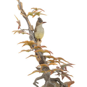 A Boehm Porcelain Crested Flycatcher