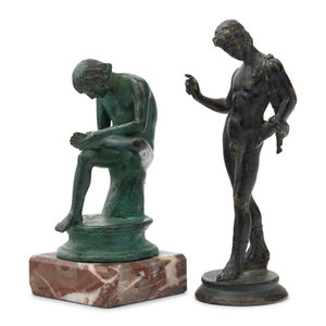 Two Grand Tour Bronze Figures Depicting