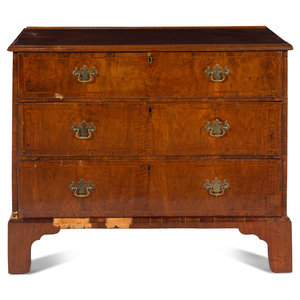 A George II Burl Walnut Chest of