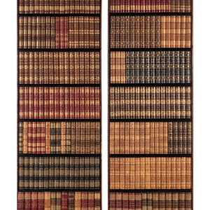 A Pair of Faux Book Wall Panels Each  2a7ed5