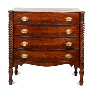 A Federal Mahogany Chest of Drawers
Massachusetts,