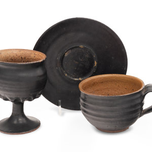 Three American Flameware Pottery