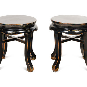 A Pair of Chinese Lacquered Jardinière