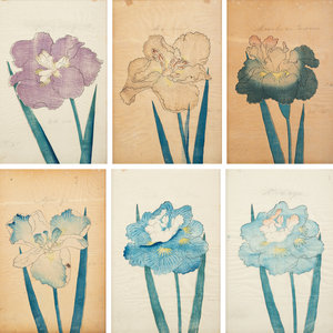 A Group of Six Japanese Color Lithographs