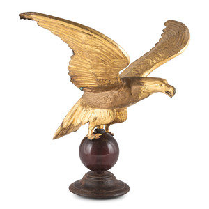 A Molded and Gilt Copper Eagle