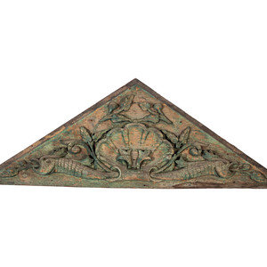 A Carved Wood Architectural Pediment 19th 2a8088