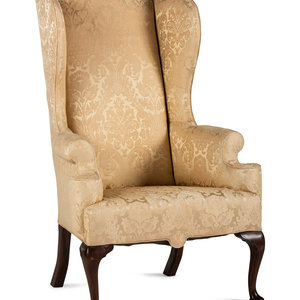 A Queen Anne Style Upholstered