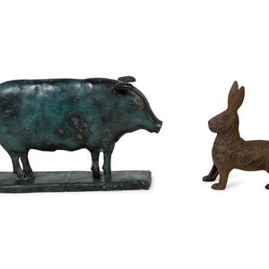 A Cast Iron Rabbit and a Patinated 2a8118