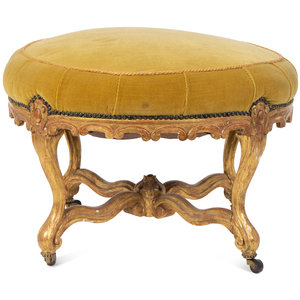 A Louis XV Style Giltwood and Tufted 2a8152