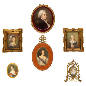 A Group of Six Continental Miniature 2a8182