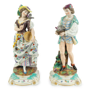 A Pair of Continental Porcelain