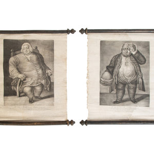 Two Engravings Depicting the "Fat