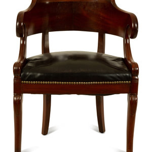 A Regency Mahogany Desk Chair
19TH CENTURY