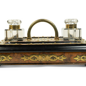 An English Brass Mounted Oak Inkwell
CIRCA