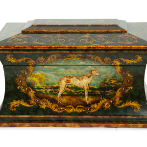 A Large Painted Wood Table Casket LATE 2a819f