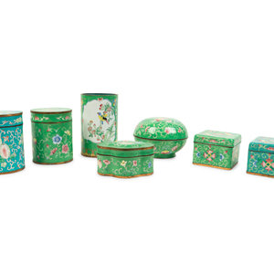 A Collection of Seven Chinese Enamel 2a81f9