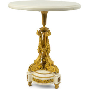 A Louis XVI Style Gilt Bronze and