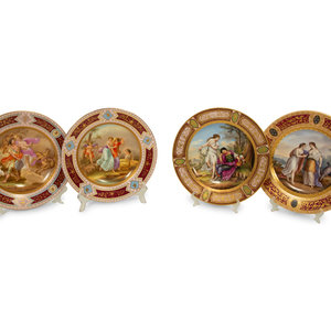 A Set of Four Royal Vienna Porcelain