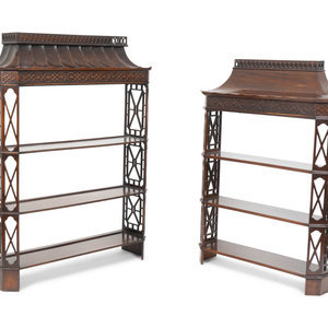 Two Chinese Chippendale Style Mahogany 2a8538