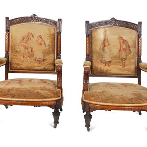 A Pair of Victorian Carved Walnut 2a8564