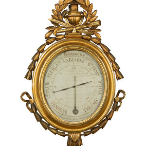 A French Empire Giltwood Barometer Thermometer 18TH 19TH 2a8579