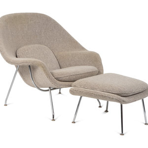 An Eero Saarinen Womb Chair and