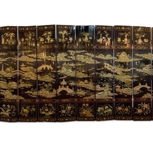 A Chinese Coromandel Twelve Panel 2a85ea