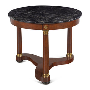 An Empire Style Mahogany Marble-Top