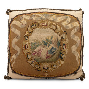 Two French Tapestry Pillows
Circa
