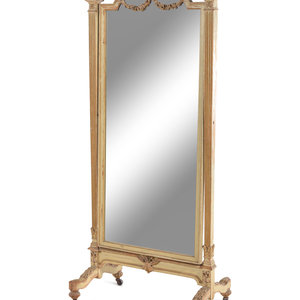 A Neoclassical Painted Cheval Mirror
19th