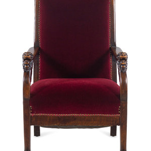 A Continental Carved Walnut Armchair
20th