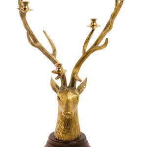 A Gilt Metal Stag Form Four Light 2a88b1