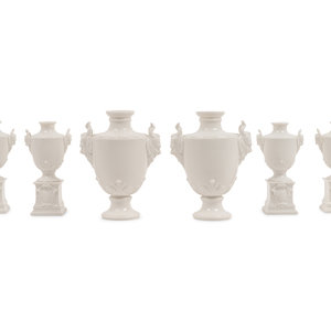 A Set of Six Nymphenburg Porcelain