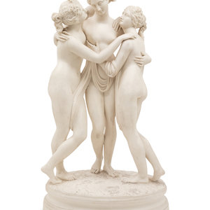 A Parian Ware Figural Group Depicting 2a88b7