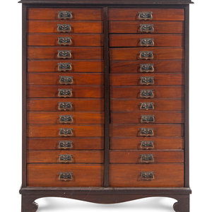 A Mahogany Collector's Cabinet
Circa