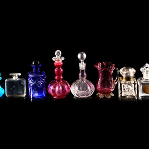 A Group of Glass Scent Bottles together 2a8930