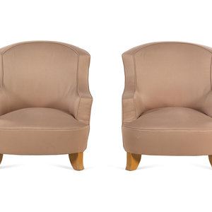 A Pair of Art Deco Style Armchairs
Late