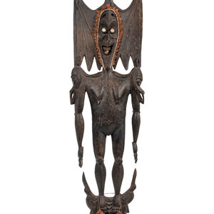 A New Guinea Carved Figure
20th Century
depicted